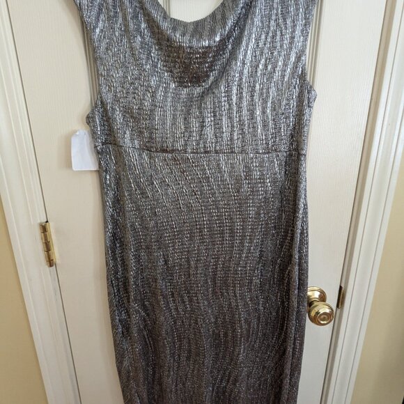 Sparkly Silver Party Dress NWT Sz 12P Holiday Glitz - Picture 3 of 10